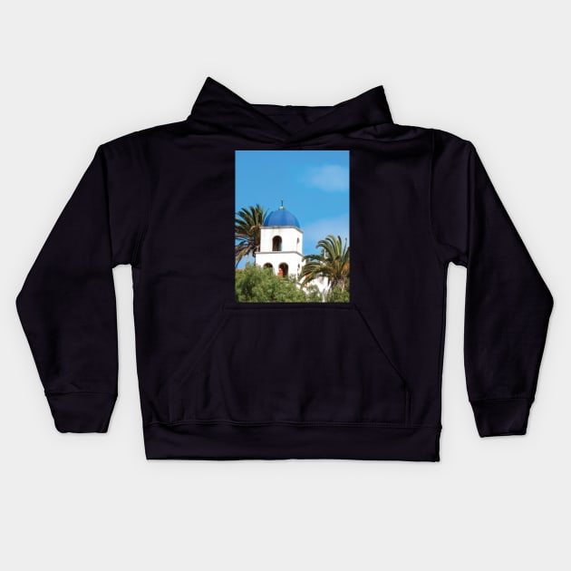 Iconic Blue Domed Church Tower San Diego California Kids Hoodie by DPattonPD